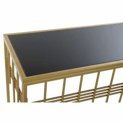 Consola DKD Home Decor Cristal Negro Dorado Metal 120 x 40 x 81 cm