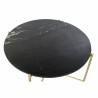 Mesa auxiliar DKD Home Decor Negro Dorado Mármol Hierro (81 x 81 x 44 cm)