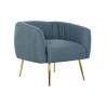 Sillón DKD Home Decor Azul Dorado Espuma Madera Metal Plástico 81 x 75 x 73 cm