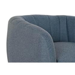 Sillón DKD Home Decor Azul Dorado Espuma Madera Metal Plástico 81 x 75 x 73 cm