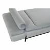 Sofá Chaise Longue DKD Home Decor Negro Azul cielo Metal 140 x 59 x 42 cm