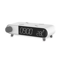 Reloj Despertador con Cargador Inalámbrico KSIX Retro Blanco 10 W