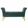 Banqueta DKD Home Decor 8424001795512 Natural Madera Poliéster Verde (130 x 44 x 69 cm)