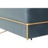 Banqueta DKD Home Decor   Espuma Azul Dorado Metal Poliéster Terciopelo Madera MDF (80 x 80 x 42 cm)