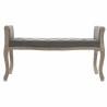 Banqueta DKD Home Decor   Natural Gris oscuro Madera de caucho Lienzo 109 x 44,5 x 60 cm