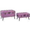 Banqueta DKD Home Decor   Metal Poliéster Fucsia Madera MDF (81 x 42 x 52 cm)