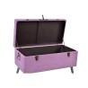 Banqueta DKD Home Decor   Metal Poliéster Fucsia Madera MDF (81 x 42 x 52 cm)