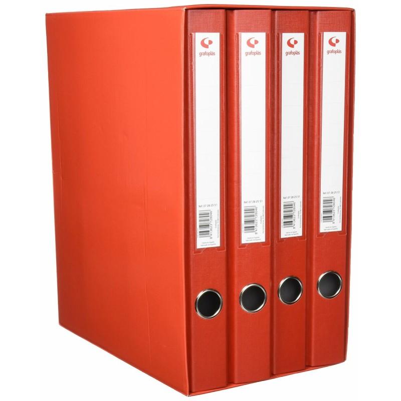 Archivador Modular Grafoplas Carpeta de anillas x 4 Rojo A4