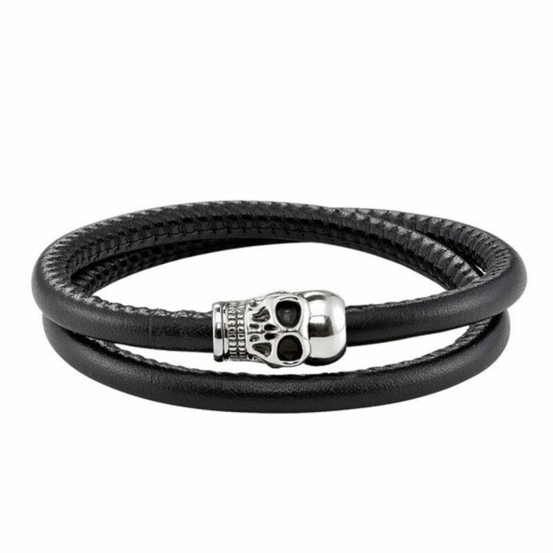 Pulsera Unisex Thomas Sabo UB0010-825-11 Plateado Negro 15 cm