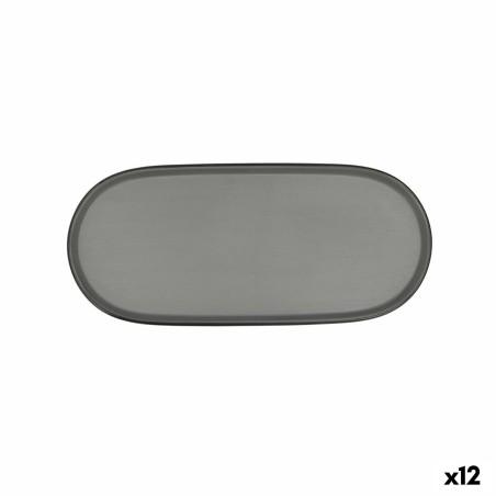 Bandeja de Aperitivos Bidasoa Gio Gris Plástico 28 x 12 cm (12 Unidades)