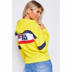 Sudadera con Capucha Mujer Fila Ella Amarillo