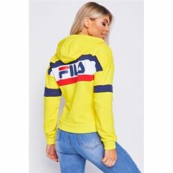 Sudadera con Capucha Mujer Fila Ella Amarillo