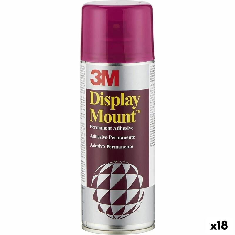 Adhesivo en spray 3M Display Mount Permanente 400 ml (18 Unidades)