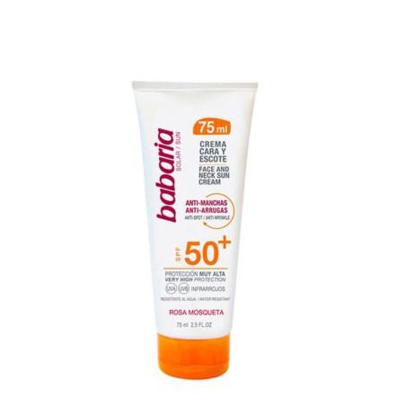 Fluido Solar Antimanchas Cara & Escote Babaria 8410412029889 SPF 50+ (75 ml) SPF 50+ 75 ml