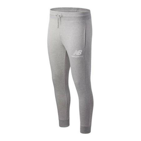 Pantalón Largo Deportivo New Balance Essential Stack Logo Gris Unisex