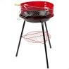 Barbacoa Portátil Aktive Madera Hierro Ø 38 cm 37 x 61 x 45 cm (6 Unidades) Rojo