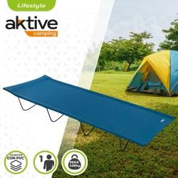 Tumbona Aktive Azul Plegable 180 x 18 x 60 cm (6 Unidades)