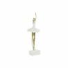 Figura Decorativa DKD Home Decor 13,5 x 12,5 x 40 cm Dorado Blanco Resina Bailarina Ballet