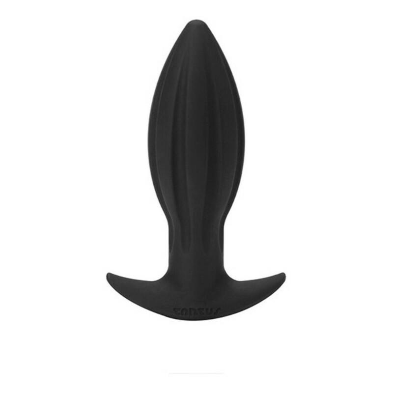 Plug Anal Tantus Silicona Cónico Negro (10 cm)