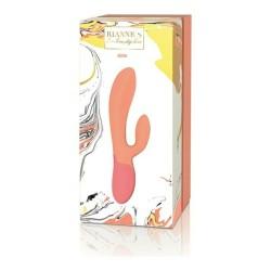 Vibrador Doble Estimulación Rianne S Essentials Xena Rabbit Naranja Coral