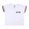 Camiseta de Manga Corta Mujer Disney Love Pride Blanco