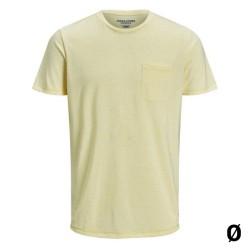 Camiseta de Manga Corta Hombre Jack & Jones 12171674 FLA Amarillo