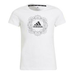 Camiseta de Manga Corta Infantil Adidas Graphic Blanco