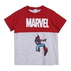 Camiseta de Manga Corta Infantil Marvel Gris 2 Unidades