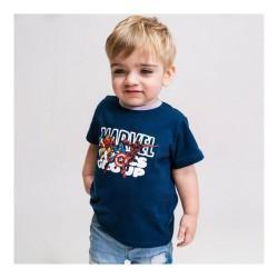 Camiseta de Manga Corta Infantil Marvel Gris 2 Unidades