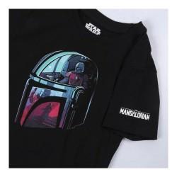 Camiseta de Manga Corta Infantil The Mandalorian Negro