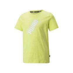 Camiseta de Manga Corta Infantil Puma Power Logo Amarillo