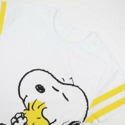 Camiseta de Manga Corta Mujer Snoopy Blanco