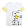 Camiseta de Manga Corta Mujer Snoopy Blanco