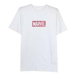 Camiseta de Manga Corta Hombre Marvel Blanco Adultos