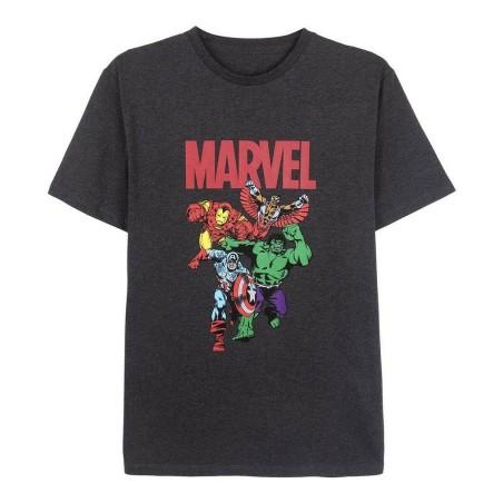 Camiseta de Manga Corta Hombre Marvel Gris Gris oscuro Adultos