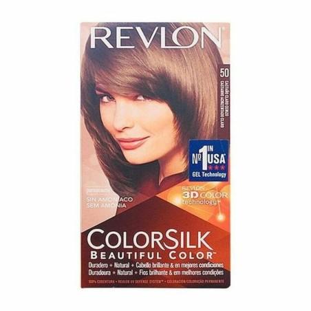 Tinte sin Amoniaco Colorsilk Revlon 929-95509 Castaño Claro Cenizo (1 unidad)