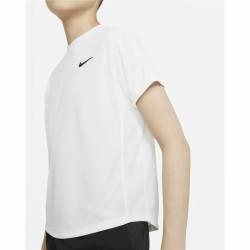 Camiseta de Manga Corta Infantil Nike Court Dri-FIT Victory Blanco