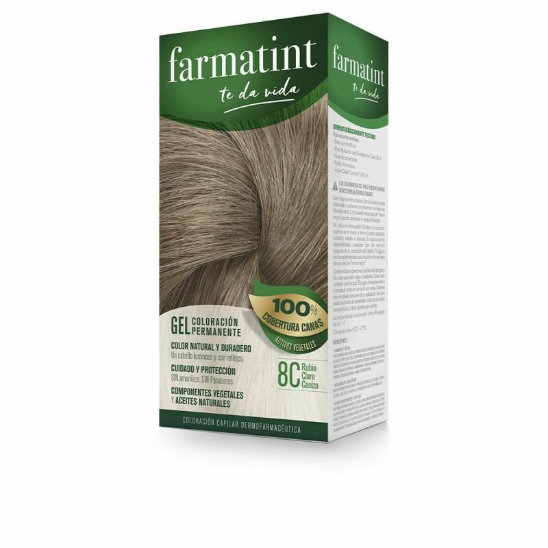 Tinte Permanente Farmatint 8c-Rubio Claro Ceniza Gel