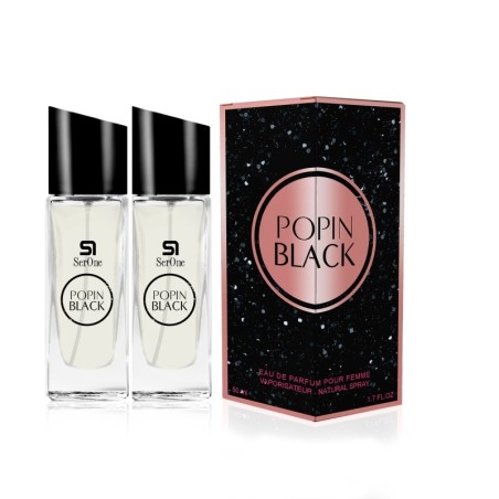 PERFUME DE EQUIVALENCIA PARA MUJER POPIN BLACK 2X50 ML