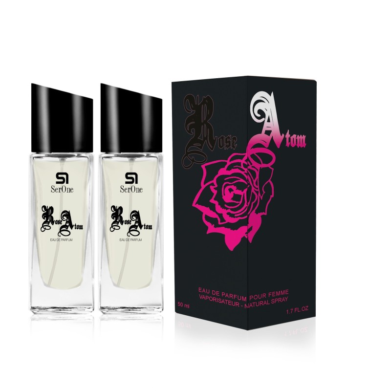 PERFUME DE EQUIVALENCIA PARA MUJER ROSE ATOM 2X50 ML