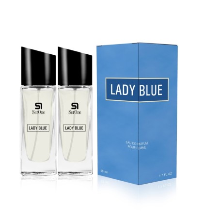 PERFUME DE EQUIVALENCIA PARA MUJER LADY BLUE 2X50 ML