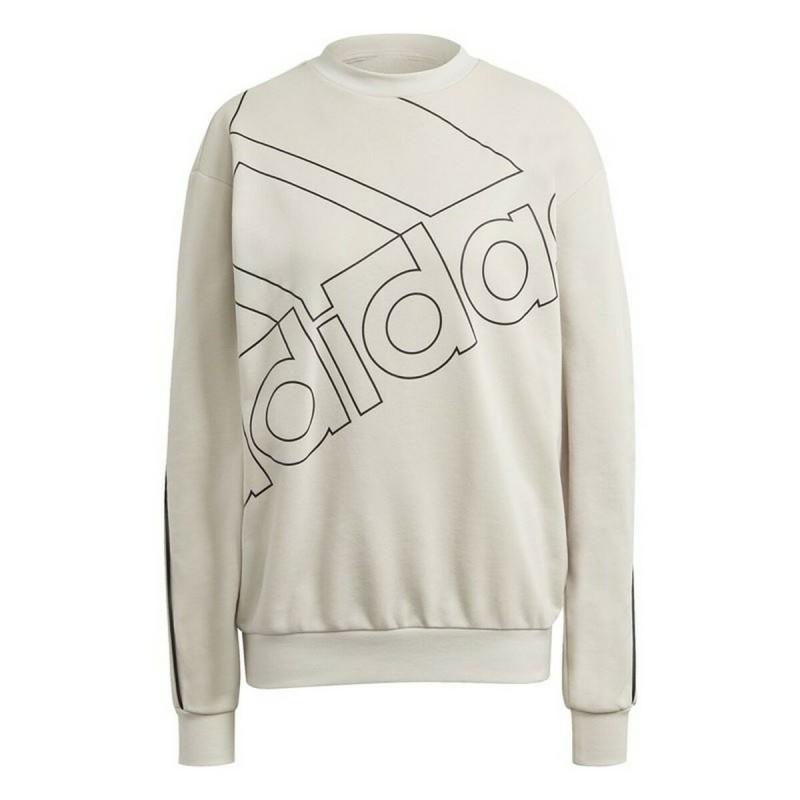 Sudadera sin Capucha Mujer Adidas Giant Logo Beige