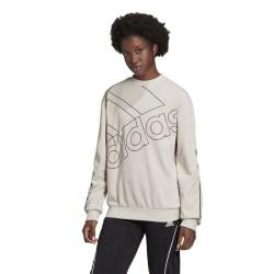 Sudadera sin Capucha Mujer Adidas Giant Logo Beige