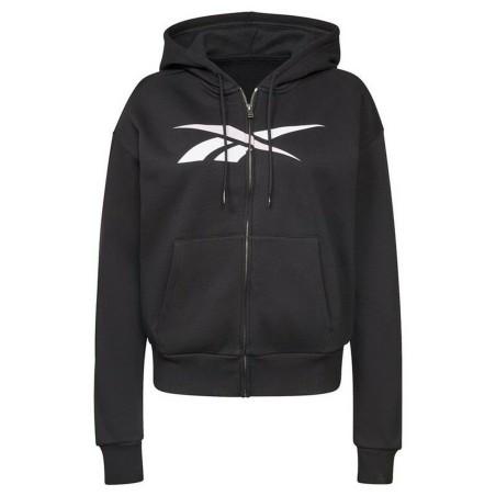 Chaqueta Deportiva para Mujer Reebok Training Essentials Vector Full-Zip Negro