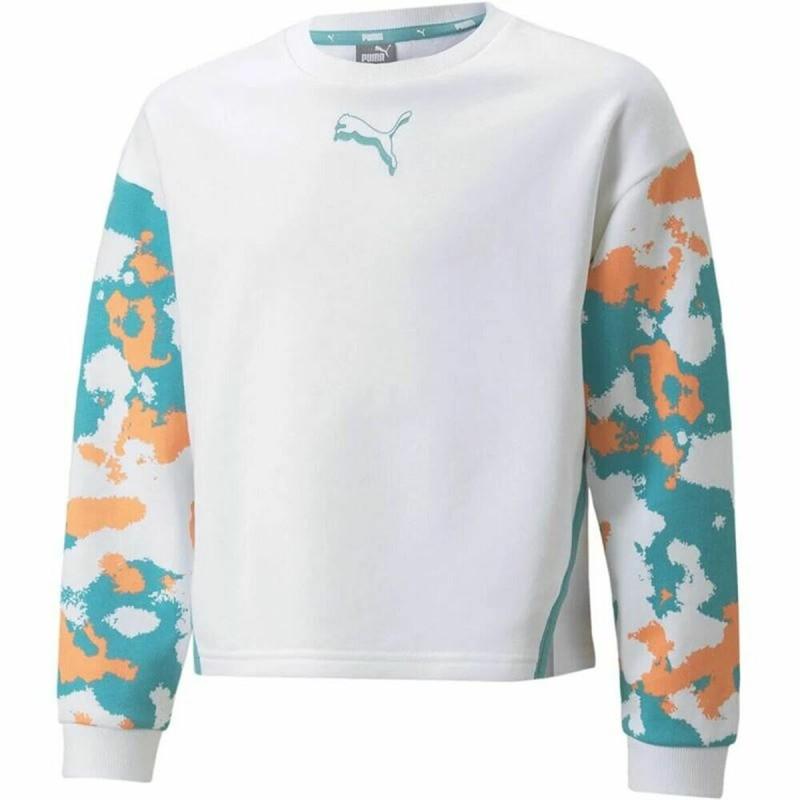 Sudadera sin Capucha Niña Puma Alpha Crew G Blanco