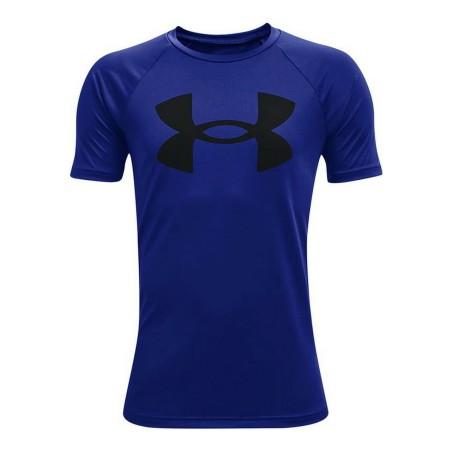 Camiseta de Manga Corta Hombre Under Armour Tech Big Logo Azul