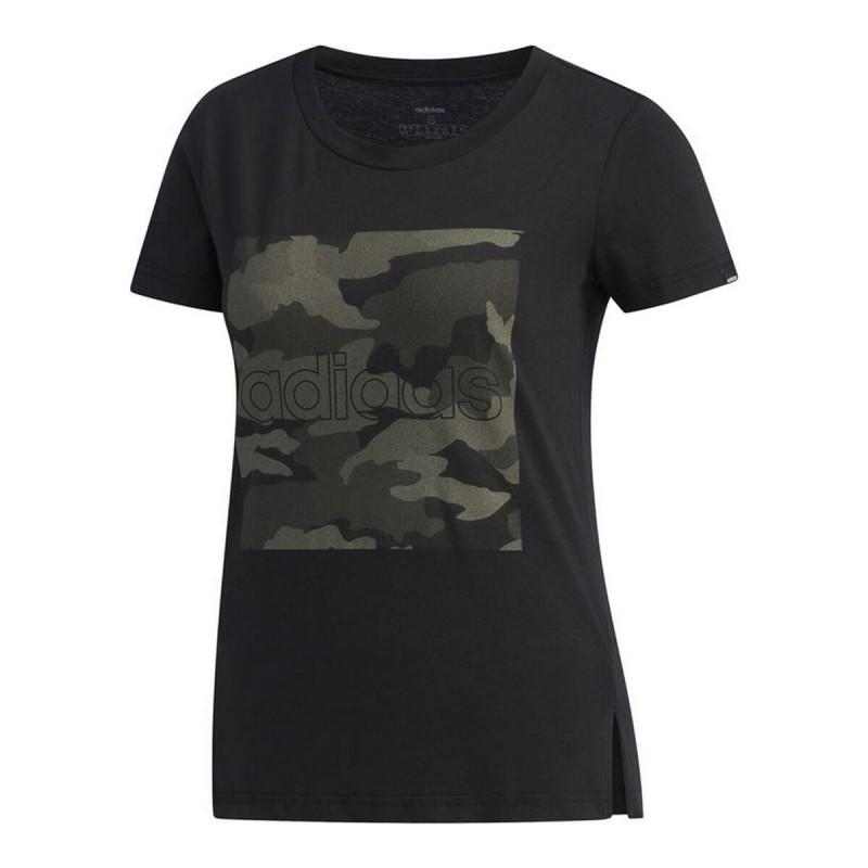 Camiseta de Manga Corta Mujer Adidas  Boxed Como Graphic Negro