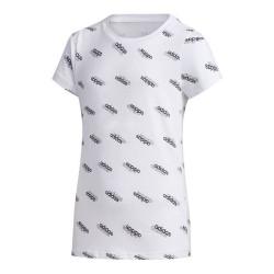 Camiseta de Manga Corta Infantil Adidas Sportswear Blanco