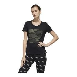 Camiseta de Manga Corta Mujer Adidas  Boxed Como Graphic Negro