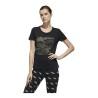 Camiseta de Manga Corta Mujer Adidas  Boxed Como Graphic Negro